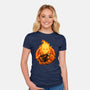Ride Through The Fire-Womens-Fitted-Tee-rmatix