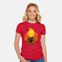Ride Through The Fire-Womens-Fitted-Tee-rmatix