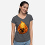 Ride Through The Fire-Womens-V-Neck-Tee-rmatix