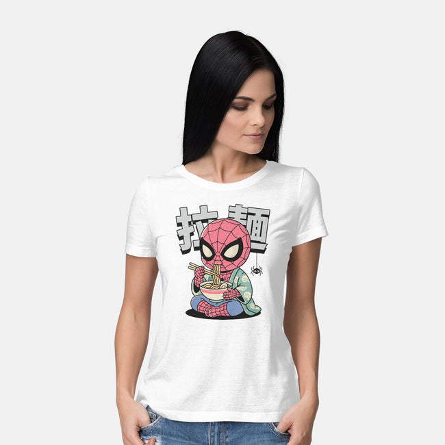 Spideramen-Womens-Basic-Tee-GODZILLARGE