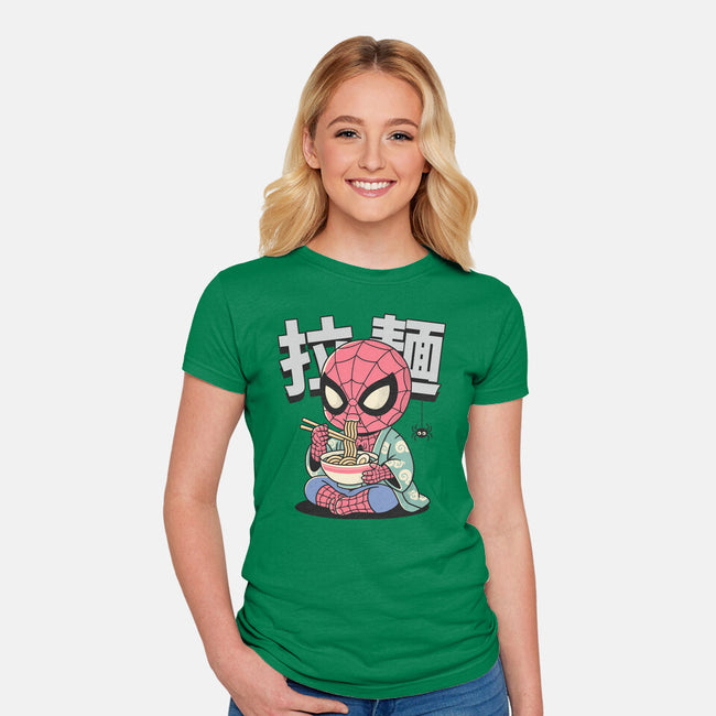 Spideramen-Womens-Fitted-Tee-GODZILLARGE