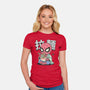 Spideramen-Womens-Fitted-Tee-GODZILLARGE