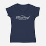 Enjoy Classic Vinyl-Womens-V-Neck-Tee-kg07