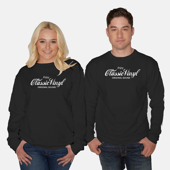 Enjoy Classic Vinyl-Unisex-Crew Neck-Sweatshirt-kg07