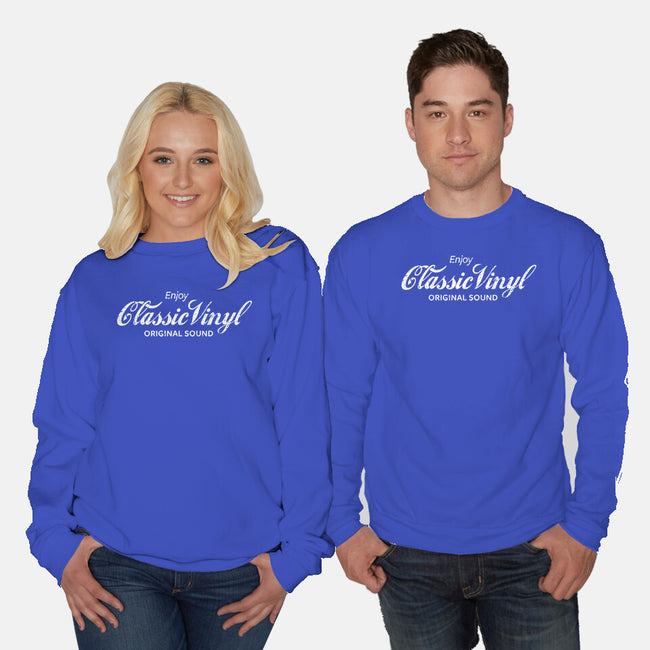 Enjoy Classic Vinyl-Unisex-Crew Neck-Sweatshirt-kg07