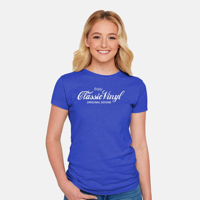 Enjoy Classic Vinyl-Womens-Fitted-Tee-kg07