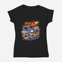 Night Beats-Womens-V-Neck-Tee-ilustrata