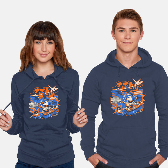 Night Beats-Unisex-Pullover-Sweatshirt-ilustrata