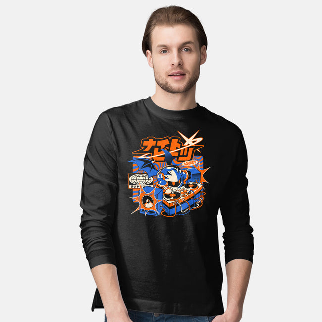 Night Beats-Mens-Long Sleeved-Tee-ilustrata