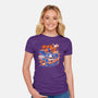 Night Beats-Womens-Fitted-Tee-ilustrata