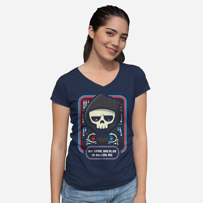 Backlog-Womens-V-Neck-Tee-jrberger
