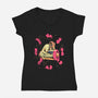Space Puppies-Womens-V-Neck-Tee-Bruno Mota