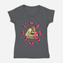 Space Puppies-Womens-V-Neck-Tee-Bruno Mota
