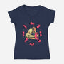 Space Puppies-Womens-V-Neck-Tee-Bruno Mota