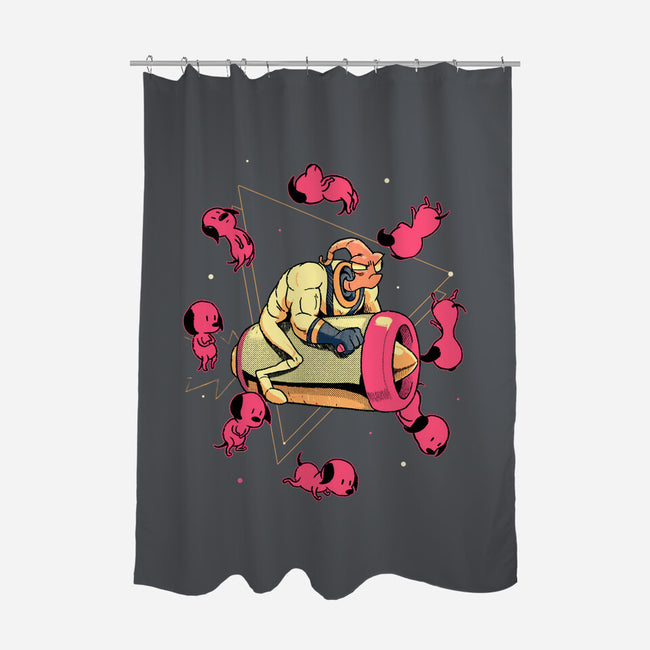 Space Puppies-None-Polyester-Shower Curtain-Bruno Mota