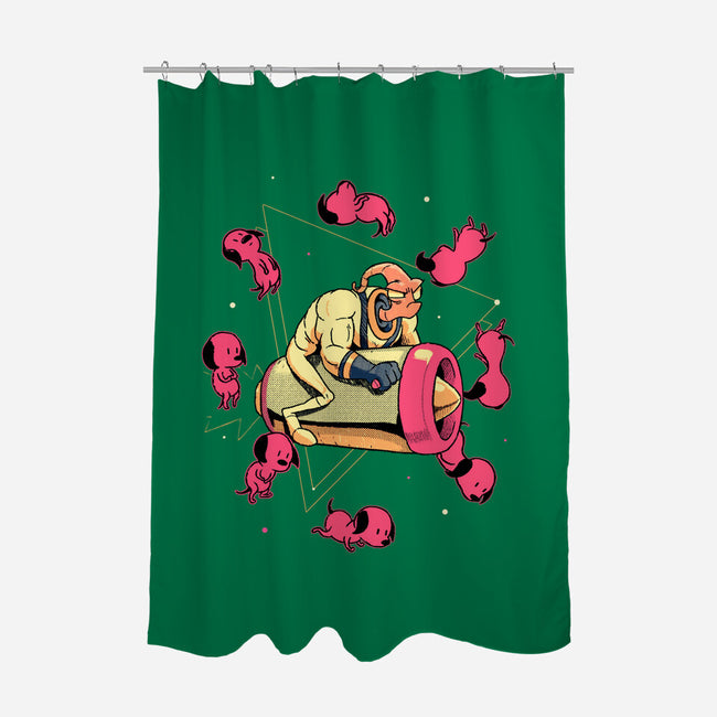 Space Puppies-None-Polyester-Shower Curtain-Bruno Mota