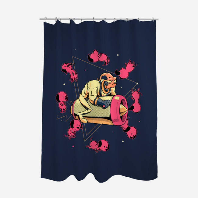 Space Puppies-None-Polyester-Shower Curtain-Bruno Mota