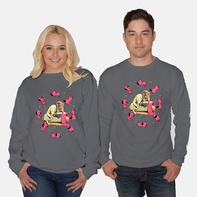 Space Puppies-Unisex-Crew Neck-Sweatshirt-Bruno Mota