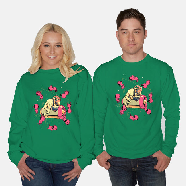 Space Puppies-Unisex-Crew Neck-Sweatshirt-Bruno Mota