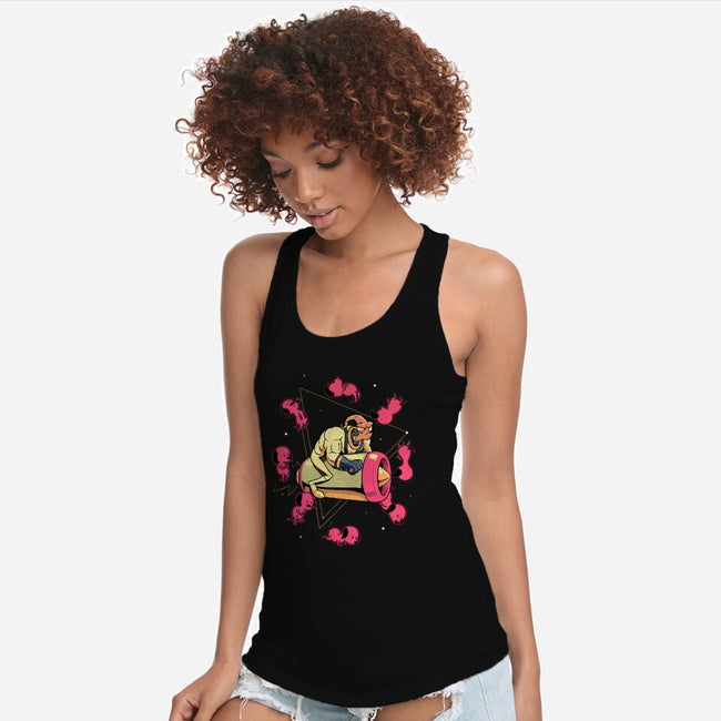 Space Puppies-Womens-Racerback-Tank-Bruno Mota