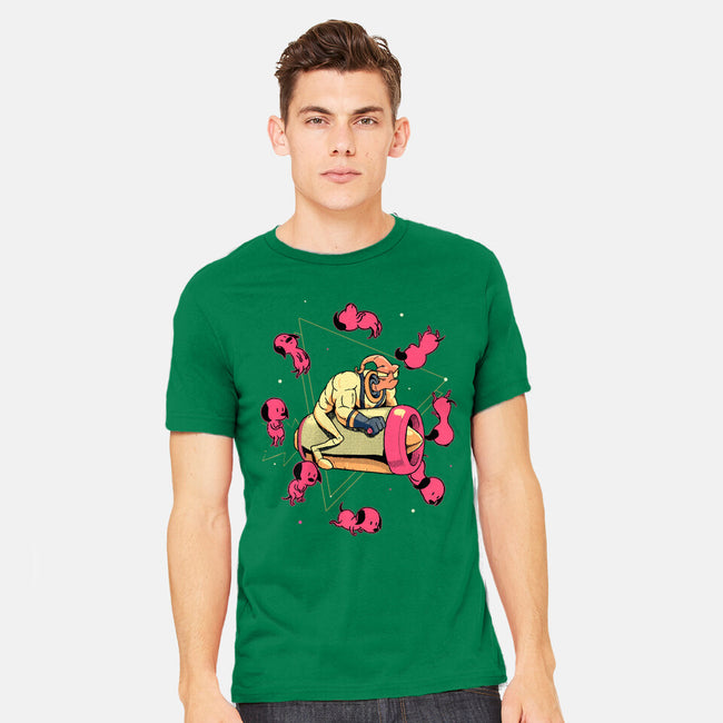 Space Puppies-Mens-Heavyweight-Tee-Bruno Mota