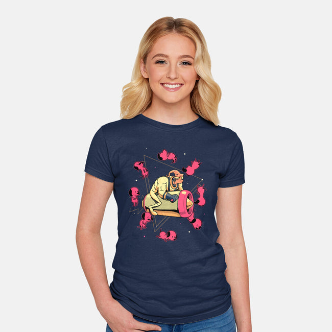 Space Puppies-Womens-Fitted-Tee-Bruno Mota