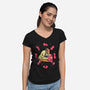 Space Puppies-Womens-V-Neck-Tee-Bruno Mota