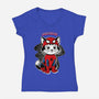 Brand New Cat-Womens-V-Neck-Tee-palmstreet