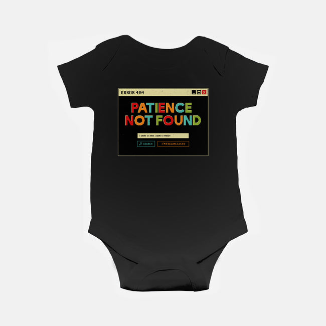 Patience Not Found-Baby-Basic-Onesie-tobefonseca
