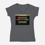 Patience Not Found-Womens-V-Neck-Tee-tobefonseca