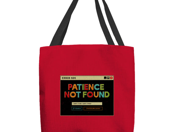Patience Not Found