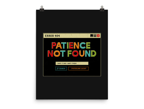 Patience Not Found