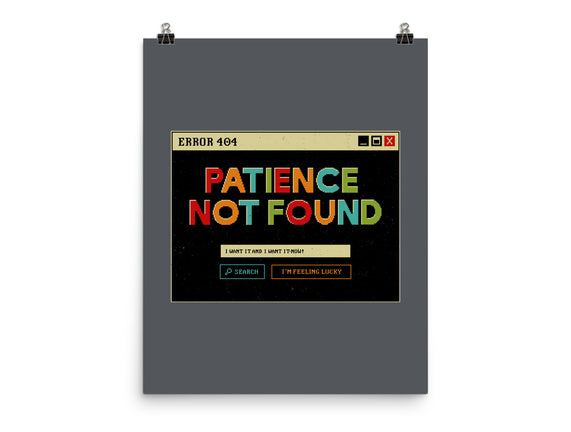 Patience Not Found