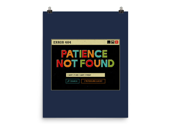 Patience Not Found