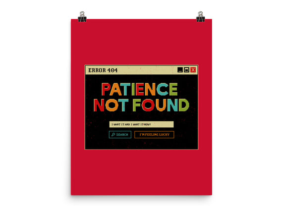 Patience Not Found