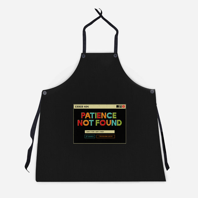 Patience Not Found-Unisex-Kitchen-Apron-tobefonseca
