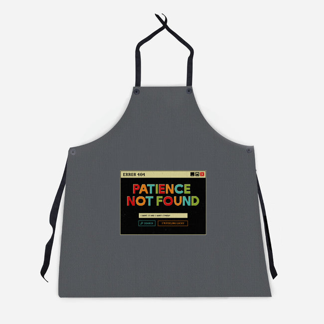 Patience Not Found-Unisex-Kitchen-Apron-tobefonseca