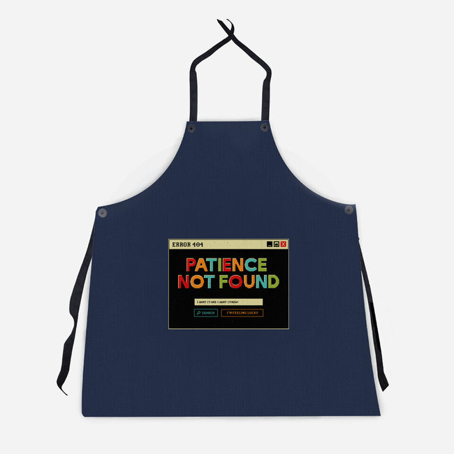 Patience Not Found-Unisex-Kitchen-Apron-tobefonseca