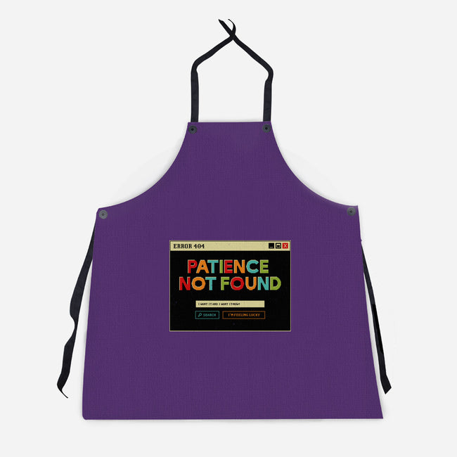 Patience Not Found-Unisex-Kitchen-Apron-tobefonseca