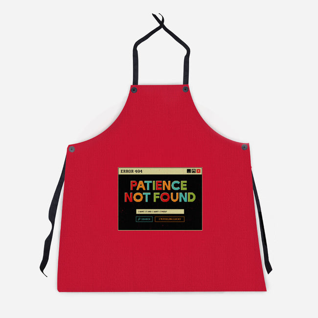 Patience Not Found-Unisex-Kitchen-Apron-tobefonseca