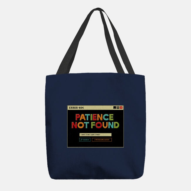 Patience Not Found-None-Basic Tote-Bag-tobefonseca