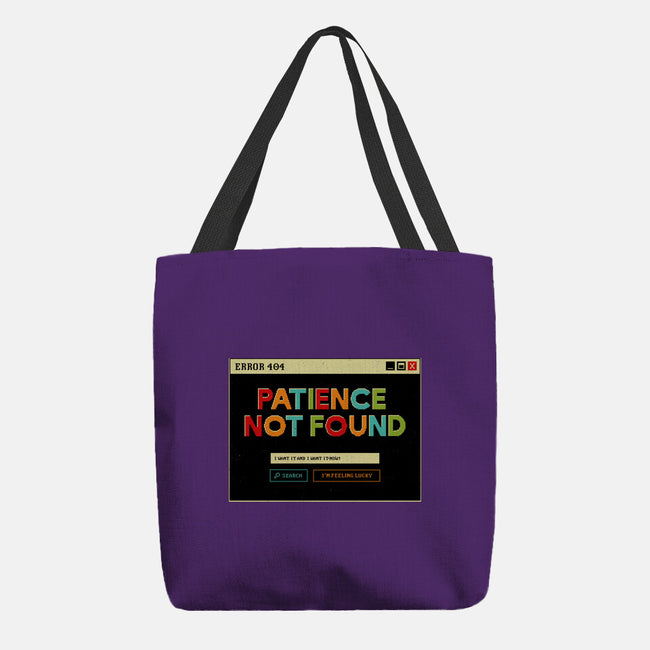Patience Not Found-None-Basic Tote-Bag-tobefonseca
