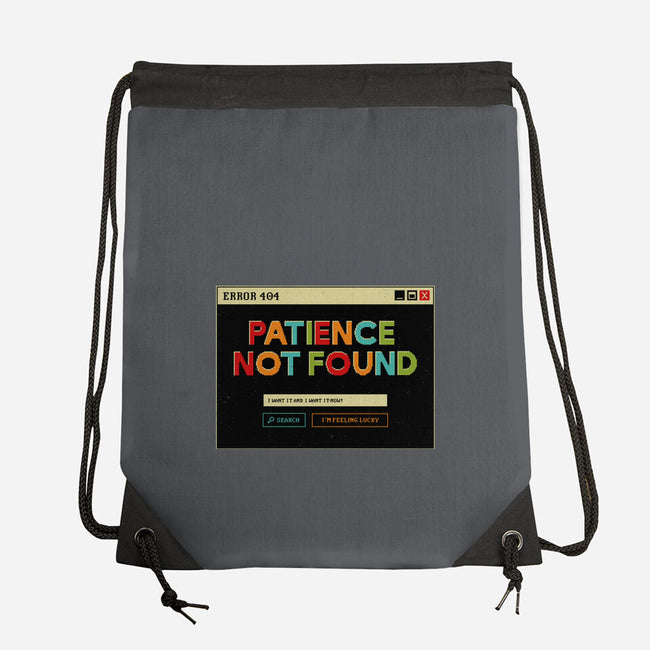 Patience Not Found-None-Drawstring-Bag-tobefonseca