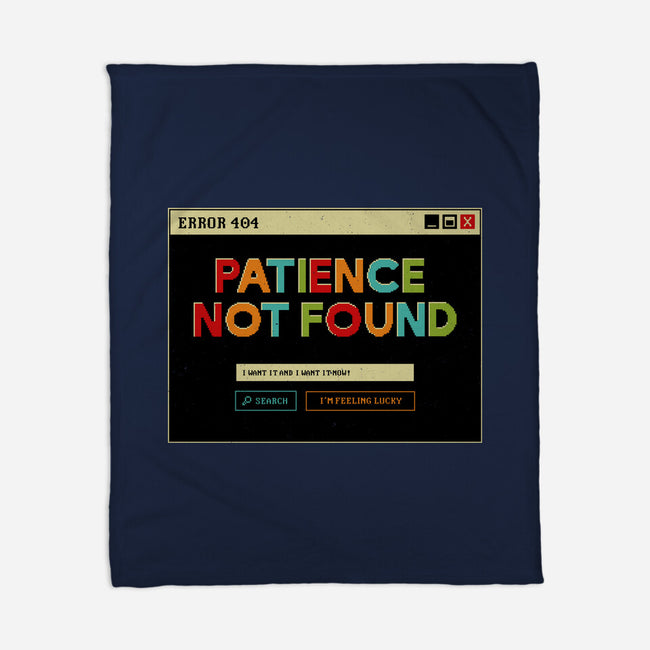 Patience Not Found-None-Fleece-Blanket-tobefonseca