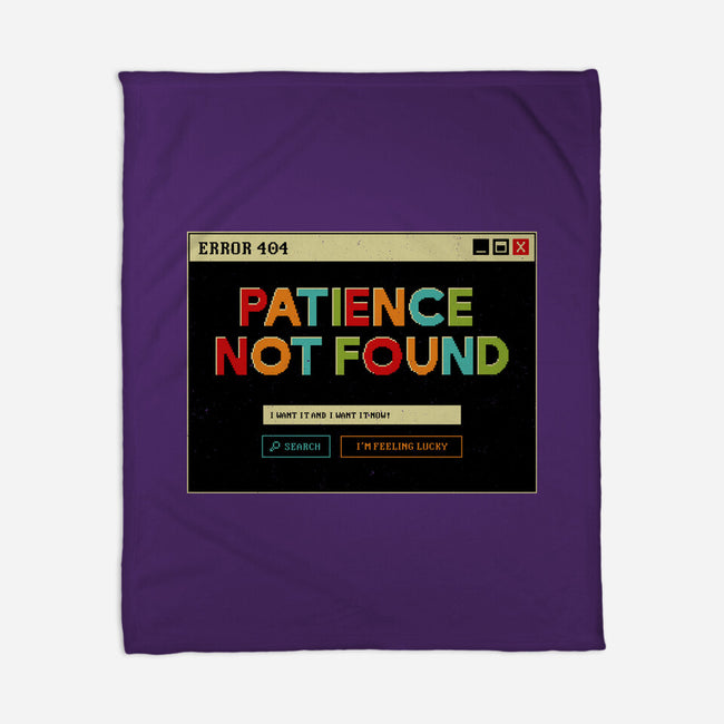 Patience Not Found-None-Fleece-Blanket-tobefonseca