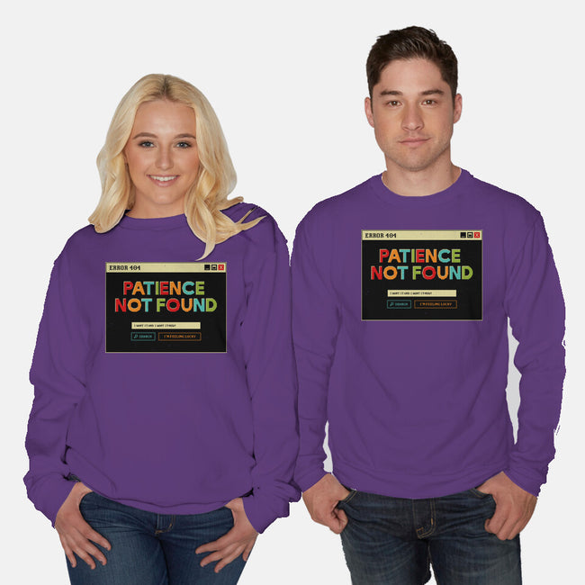 Patience Not Found-Unisex-Crew Neck-Sweatshirt-tobefonseca