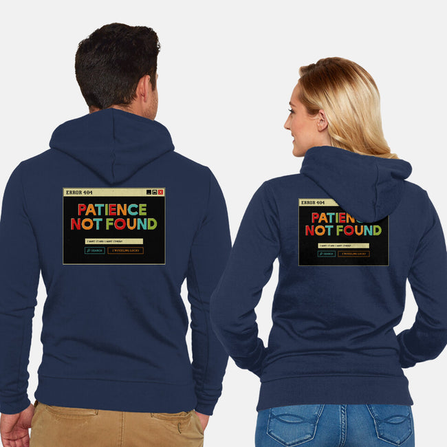 Patience Not Found-Unisex-Zip-Up-Sweatshirt-tobefonseca