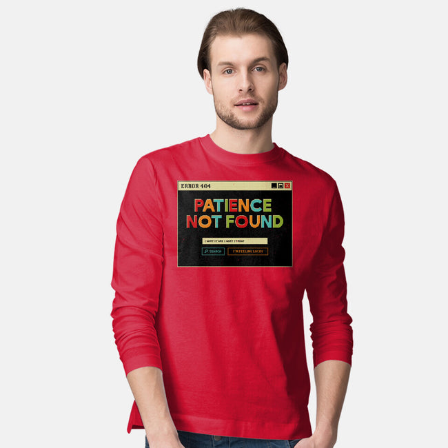 Patience Not Found-Mens-Long Sleeved-Tee-tobefonseca