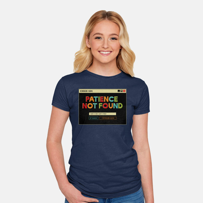 Patience Not Found-Womens-Fitted-Tee-tobefonseca