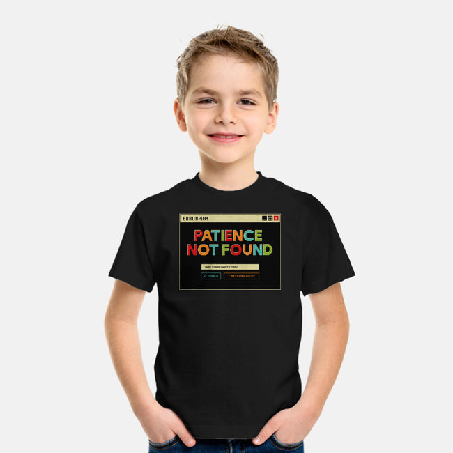 Patience Not Found-Youth-Basic-Tee-tobefonseca